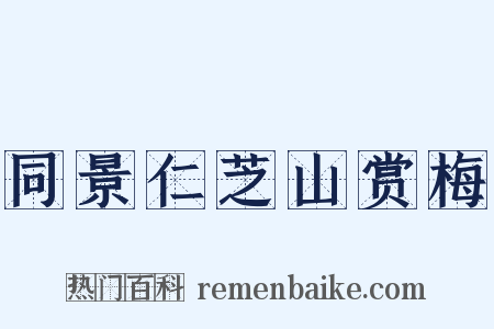 同景仁芝山赏梅是什么意思的图片